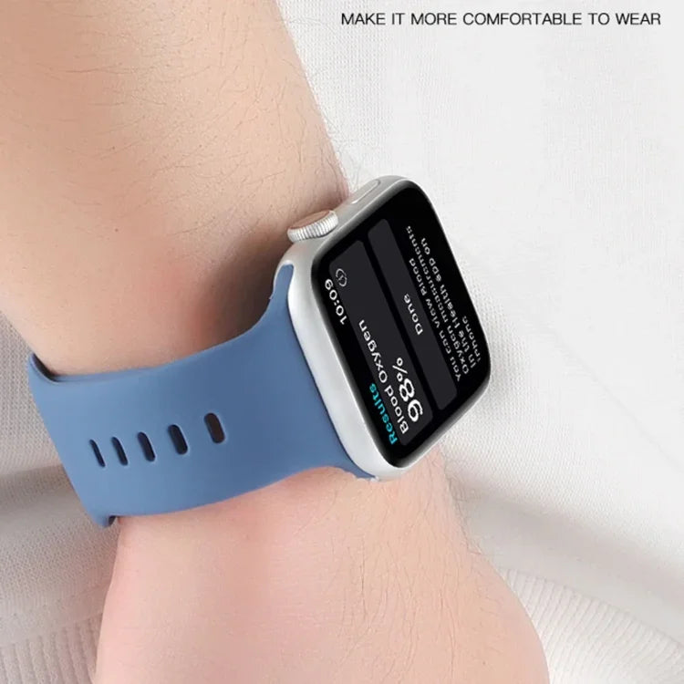 Liquid Silicone Watchband For Apple Watch Series, 7 45mm / 6&SE&5&4 44mm / 3&2&1 42mm
