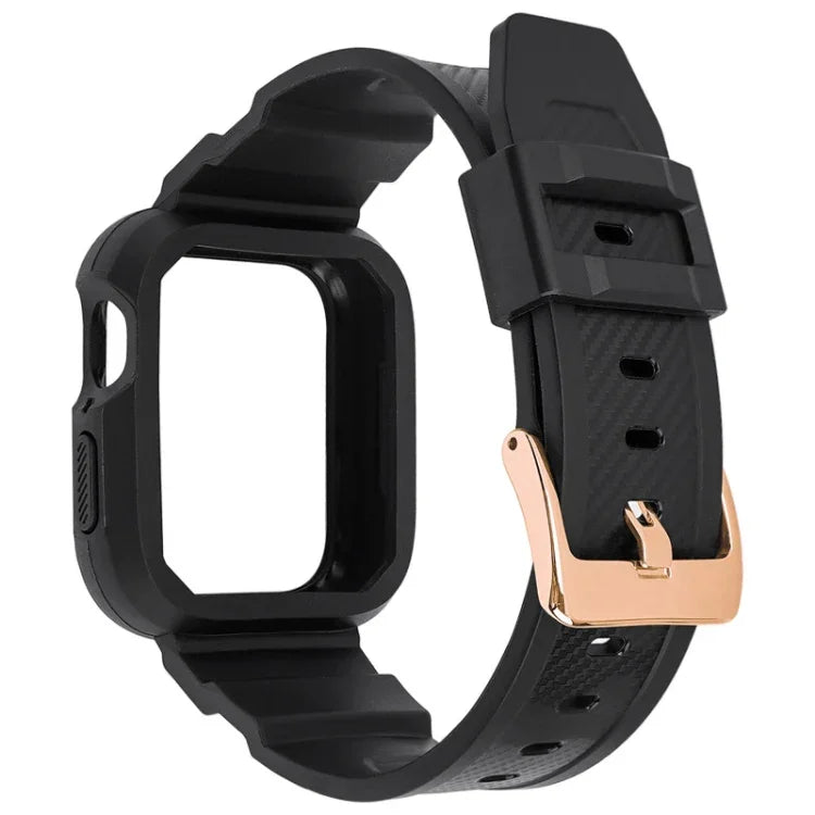 Bracelet de sport intégré en fibre de carbone pour Apple Watch Series, 7 41mm / 6&SE&5&4 40mm / 3&2&1 38mm, 7 45mm / 6&SE&5&4 44mm / 3&2&1 42mm