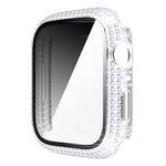 Coque de montre en PC diamant + verre trempé pour Apple Watch Series, 7 41mm, 7 45mm