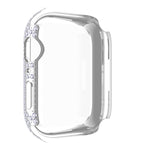Coque de montre en PC diamant + verre trempé pour Apple Watch Series, 7 41mm, 7 45mm
