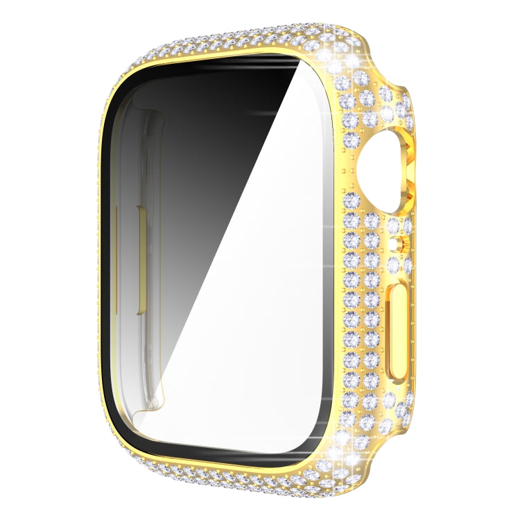 Coque de montre en PC diamant + verre trempé pour Apple Watch Series, 7 41mm, 7 45mm