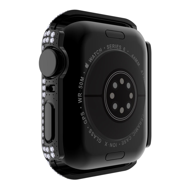 Coque de montre en PC diamant + verre trempé pour Apple Watch Series, 6&SE&5&4 40mm, 6&SE&5&4 44mm