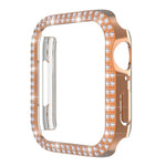 Boîtier de montre PC avec diamants double rangée pour Apple Watch Series 7 41 mm, 7 45 mm