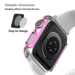 Coque de montre en PC bicolore plaquée pour Apple Watch Series, 6&SE&5&4 40mm, 6&SE&5&4 44mm