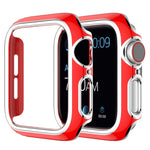 Coque de montre en PC bicolore plaquée pour Apple Watch Series, 6&SE&5&4 40mm, 6&SE&5&4 44mm
