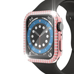 Coque de montre double rangée en PC diamant + verre trempé pour Apple Watch Series, 6&SE&5&4 40mm, 6&SE&5&4 44mm, 6&SE&5&4 40mm / 3&2&1 38mm