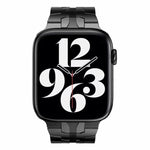 Bracelet de montre en métal avec boucle papillon pour Apple Watch Series, 7 41mm / 6&SE&5&4 40mm / 3&2&1 38mm, 7 45mm / 6&SE&5&4 44mm / 3&2&1 42mm