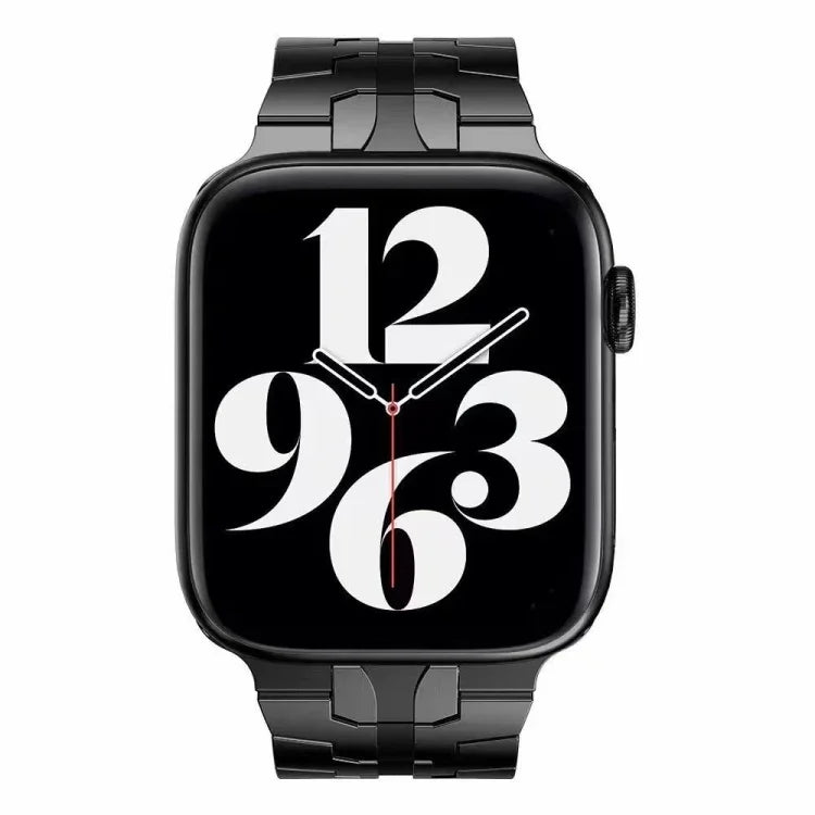 Bracelet de montre en métal avec boucle papillon pour Apple Watch Series, 7 41mm / 6&SE&5&4 40mm / 3&2&1 38mm, 7 45mm / 6&SE&5&4 44mm / 3&2&1 42mm