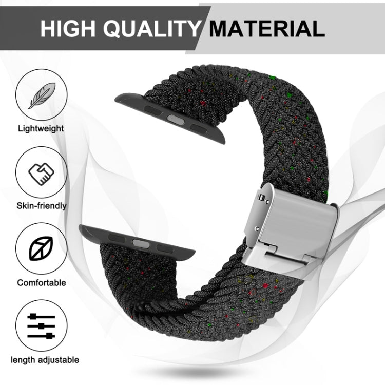 Bracelet en nylon tressé pour Apple Watch Series, 7 41mm / 6&SE&5&4 40mm / 3&2&1 38mm, 7 45mm / 6&SE&5&4 44mm / 3&2&1 42mm