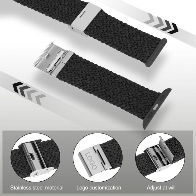 Bracelet en nylon tressé pour Apple Watch Series, 7 41mm / 6&SE&5&4 40mm / 3&2&1 38mm, 7 45mm / 6&SE&5&4 44mm / 3&2&1 42mm