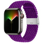 Bracelet en nylon tressé pour Apple Watch Series, 7 41mm / 6&SE&5&4 40mm / 3&2&1 38mm, 7 45mm / 6&SE&5&4 44mm / 3&2&1 42mm