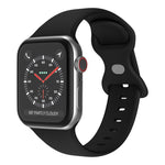 Bracelet de montre en silicone à boucle papillon, Taille : S Pour Apple Watch Series, 7 41 mm / 6&SE&5&4 40 mm / 3&2&1 38 mm