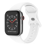 Bracelet de montre en silicone à boucle papillon, Taille : S Pour Apple Watch Series, 7 41 mm / 6&SE&5&4 40 mm / 3&2&1 38 mm