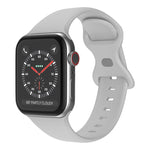 Bracelet de montre en silicone à boucle papillon, Taille : S Pour Apple Watch Series, 7 41 mm / 6&SE&5&4 40 mm / 3&2&1 38 mm