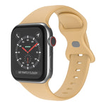 Bracelet de montre en silicone à boucle papillon, Taille : S Pour Apple Watch Series, 7 41 mm / 6&SE&5&4 40 mm / 3&2&1 38 mm