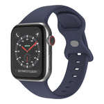 Bracelet de montre en silicone à boucle papillon, Taille : S Pour Apple Watch Series, 7 41 mm / 6&SE&5&4 40 mm / 3&2&1 38 mm