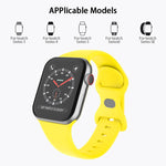 Bracelet de montre en silicone à boucle papillon, Taille : S Pour Apple Watch Series, 7 41 mm / 6&SE&5&4 40 mm / 3&2&1 38 mm