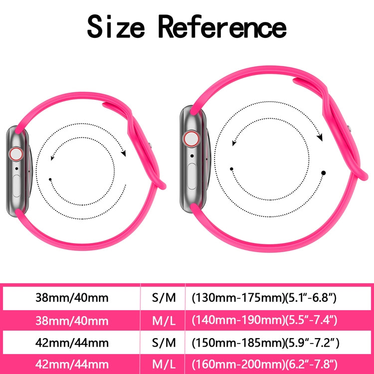 Bracelet de montre en silicone à boucle papillon, Taille : S Pour Apple Watch Series, 7 41 mm / 6&SE&5&4 40 mm / 3&2&1 38 mm