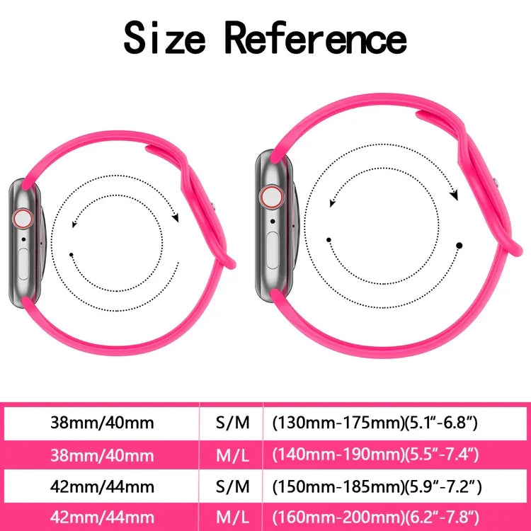 Butterfly Buckle Silicone Watchband, Size: S For Apple Watch Series, 7 45mm / 6&SE&5&4 44mm / 3&2&1 42mm