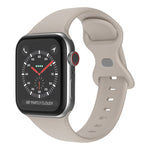 Bracelet de montre en silicone à boucle papillon, taille : L pour Apple Watch Series 7 41 mm / 6&SE&5&4 40 mm / 3&2&1 38 mm