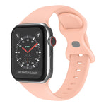 Bracelet de montre en silicone à boucle papillon, taille : L pour Apple Watch Series 7 41 mm / 6&SE&5&4 40 mm / 3&2&1 38 mm