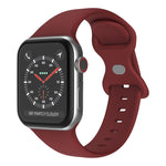 Bracelet de montre en silicone à boucle papillon, taille : L pour Apple Watch Series 7 41 mm / 6&SE&5&4 40 mm / 3&2&1 38 mm