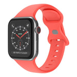 Bracelet de montre en silicone à boucle papillon, taille : L pour Apple Watch Series 7 41 mm / 6&SE&5&4 40 mm / 3&2&1 38 mm