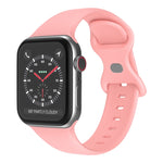 Bracelet de montre en silicone à boucle papillon, taille : L pour Apple Watch Series 7 41 mm / 6&SE&5&4 40 mm / 3&2&1 38 mm