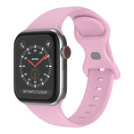 Bracelet de montre en silicone à boucle papillon, taille : L pour Apple Watch Series 7 41 mm / 6&SE&5&4 40 mm / 3&2&1 38 mm