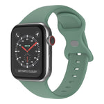 Bracelet de montre en silicone à boucle papillon, taille : L pour Apple Watch Series 7 41 mm / 6&SE&5&4 40 mm / 3&2&1 38 mm