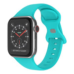 Bracelet de montre en silicone à boucle papillon, taille : L pour Apple Watch Series 7 41 mm / 6&SE&5&4 40 mm / 3&2&1 38 mm