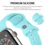Bracelet de montre en silicone à boucle papillon, taille : L pour Apple Watch Series 7 41 mm / 6&SE&5&4 40 mm / 3&2&1 38 mm