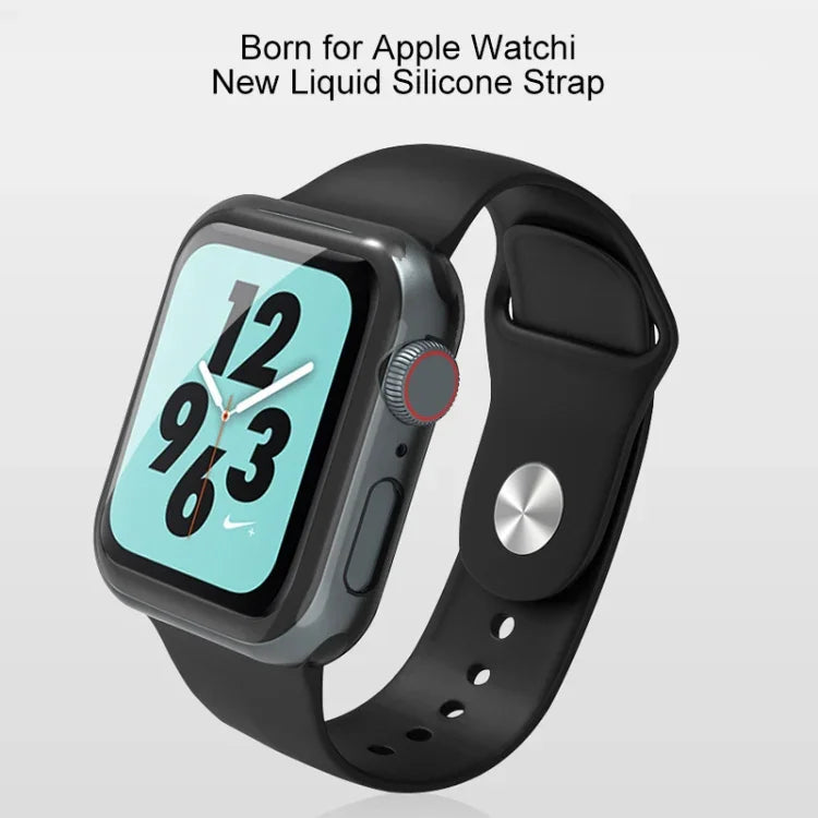 Bracelet de montre Mutural en silicone liquide, pour Apple Watch Series 7 41mm / 6 & SE & 5 & 4 40mm / 3 & 2 & 1 38mm, pour Apple Watch Ultra 49mm / Series 8&7 45mm / SE 2&6&SE&5&4 44mm / 3&2&1 42mm