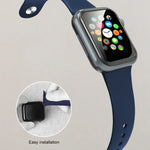 Bracelet de montre Mutural en silicone liquide, pour Apple Watch Series 7 41mm / 6 & SE & 5 & 4 40mm / 3 & 2 & 1 38mm, pour Apple Watch Ultra 49mm / Series 8&7 45mm / SE 2&6&SE&5&4 44mm / 3&2&1 42mm