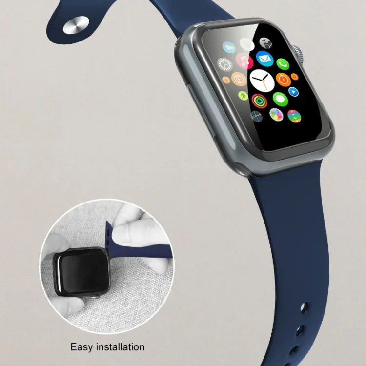 Bracelet de montre Mutural en silicone liquide, pour Apple Watch Series 7 41mm / 6 & SE & 5 & 4 40mm / 3 & 2 & 1 38mm, pour Apple Watch Ultra 49mm / Series 8&7 45mm / SE 2&6&SE&5&4 44mm / 3&2&1 42mm