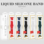 Bracelet de montre Mutural en silicone liquide, pour Apple Watch Series 7 41mm / 6 & SE & 5 & 4 40mm / 3 & 2 & 1 38mm, pour Apple Watch Ultra 49mm / Series 8&7 45mm / SE 2&6&SE&5&4 44mm / 3&2&1 42mm