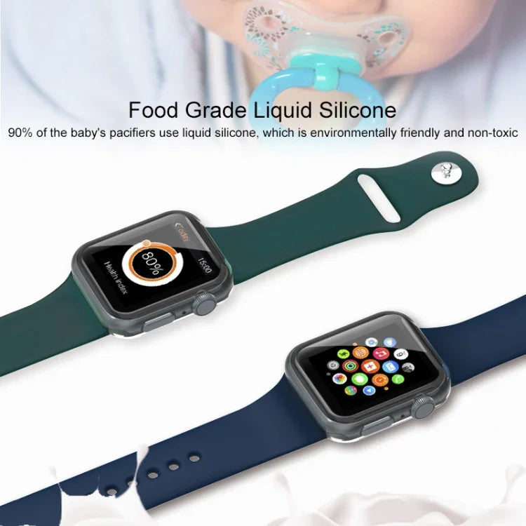 Bracelet de montre Mutural en silicone liquide, pour Apple Watch Series 7 41mm / 6 & SE & 5 & 4 40mm / 3 & 2 & 1 38mm, pour Apple Watch Ultra 49mm / Series 8&7 45mm / SE 2&6&SE&5&4 44mm / 3&2&1 42mm