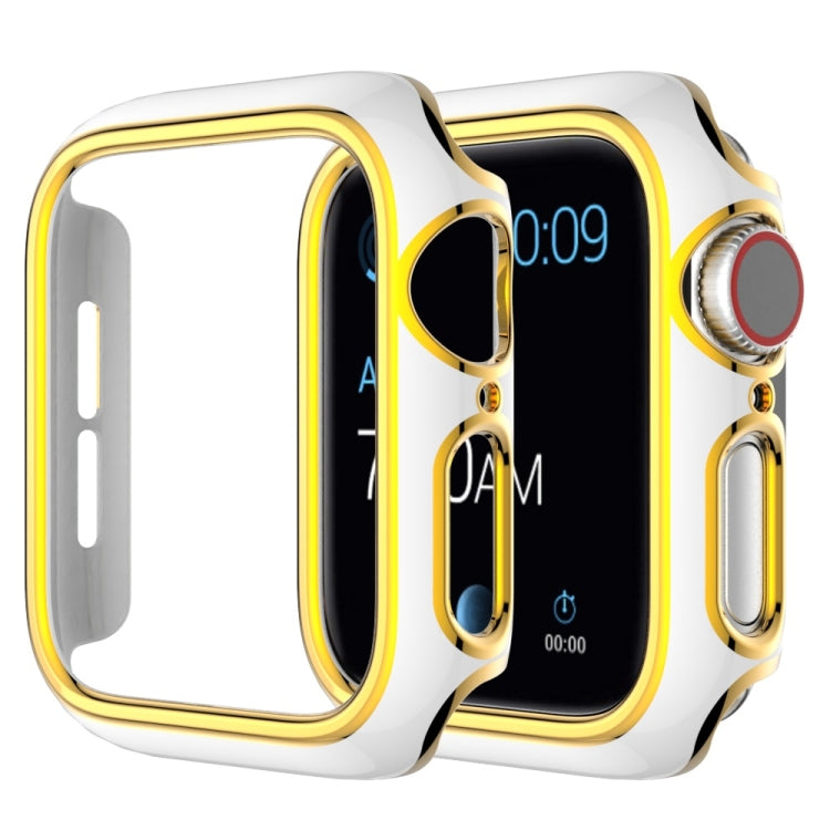 Coque de montre en PC bicolore plaquée pour Apple Watch Series, 3&2&1 38mm, 3&2&1 42mm