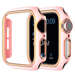 Coque de montre en PC bicolore plaquée pour Apple Watch Series, 3&2&1 38mm, 3&2&1 42mm