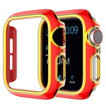 Coque de montre en PC bicolore plaquée pour Apple Watch Series, 3&2&1 38mm, 3&2&1 42mm