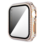Coque de protection en diamant PC + verre trempé pour Apple Watch Series 3&2&1 38mm, 3&2&1 42mm