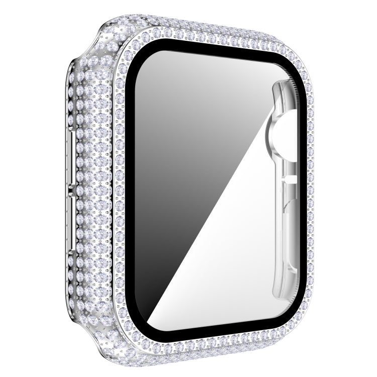 Coque de protection en diamant PC + verre trempé pour Apple Watch Series 3&2&1 38mm, 3&2&1 42mm