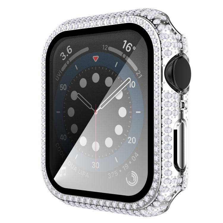 Coque de protection en diamant PC + verre trempé pour Apple Watch Series 3&2&1 38mm, 3&2&1 42mm