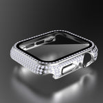 Coque de protection en diamant PC + verre trempé pour Apple Watch Series 3&2&1 38mm, 3&2&1 42mm