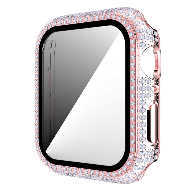 Coque de protection en diamant PC + verre trempé pour Apple Watch Series 3&2&1 38mm, 3&2&1 42mm