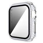 Coque de protection en diamant PC + verre trempé pour Apple Watch Series 3&2&1 38mm, 3&2&1 42mm
