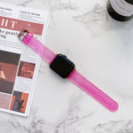 Bracelet transparent en gelée pour Apple Watch Series, 7 41 mm / 6&SE&5&4 40 mm / 3&2&1 38 mm, 7 45 mm / 6&SE&5&4 44 mm / 3&2&1 42 mm
