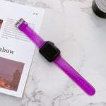 Bracelet transparent en gelée pour Apple Watch Series, 7 41 mm / 6&SE&5&4 40 mm / 3&2&1 38 mm, 7 45 mm / 6&SE&5&4 44 mm / 3&2&1 42 mm
