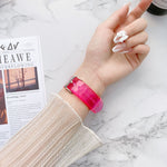 Bracelet transparent en gelée pour Apple Watch Series, 7 41 mm / 6&SE&5&4 40 mm / 3&2&1 38 mm, 7 45 mm / 6&SE&5&4 44 mm / 3&2&1 42 mm