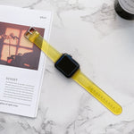 Bracelet transparent en gelée pour Apple Watch Series, 7 41 mm / 6&SE&5&4 40 mm / 3&2&1 38 mm, 7 45 mm / 6&SE&5&4 44 mm / 3&2&1 42 mm